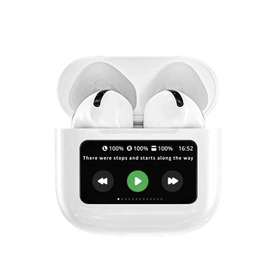 AURICULARES INALAMBRICOS CON DISPLAY PRO BLANCO (JTAUR516)