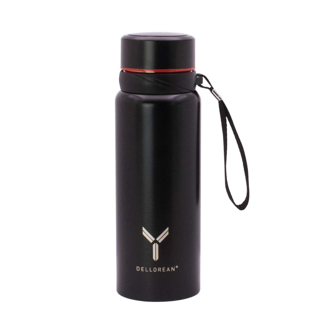 TERMO BOTELLA DELLOREAN 600ML NEGRO (JTDELLO001)