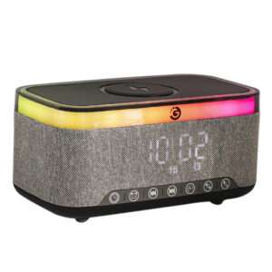PARLANTE RELOJ DESPERTADOR GOLDTECH CON LUCES RGB (JTHOG1007)