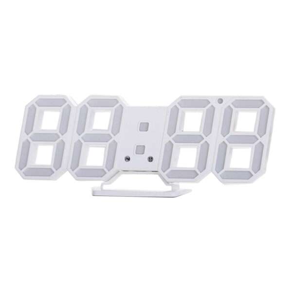 RELOJ DESPERTADOR CON LUCES LED BLANCA (JTHOG363)