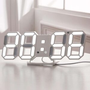 RELOJ DESPERTADOR CON LUCES LED BLANCA (JTHOG363)