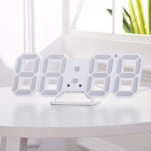 RELOJ DESPERTADOR CON LUCES LED BLANCA (JTHOG363) - Image 3