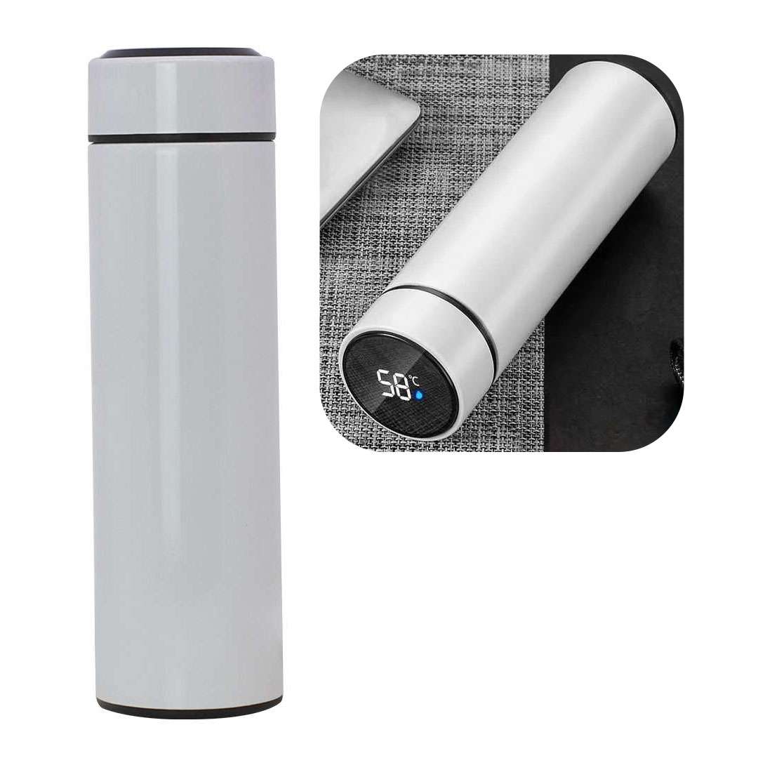 JARRA VASO TERMICO CON PANTALLA LED BLANCO (JTHOG991BLA)