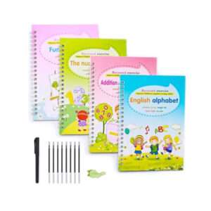 LIBRO DE ESCRITURA X4 REUTILIZABLE PARA NIÑOS (JTJUG308)