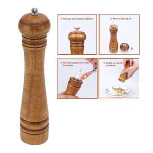 MOLINILLO MANUAL PIMENTERO DE MADERA 21.5CM (JTBAZ370)