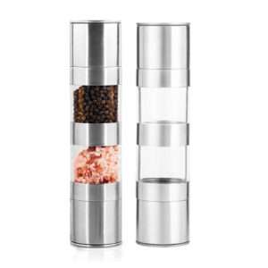 MOLINILLO DOBLE SAL Y PIMIENTA ACERO INOXIDABLE 22CM (JTBAZ371)