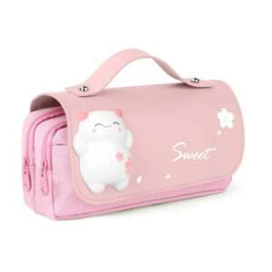CARTUCHERA ESCOLAR KAWAII 3D ROSADO (JTBOL064ROS)