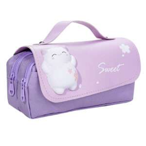 CARTUCHERA ESCOLAR KAWAII 3D VIOLETA (JTBOL064VIO)