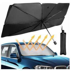 PARASOL PARAGUA DE AUTO PROTECCION UV 130x70CM NEGRO (JTHOG259)