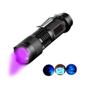 LINTERNA LED CON LUZ UV NEGRA (JTLIN014)