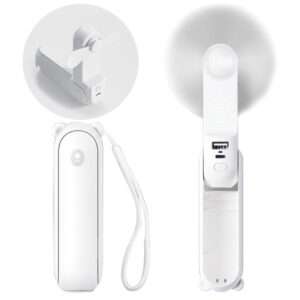 MINI VENTILADOR PORTATIL 2 EN 1 CON LUZ BLANCO (JTVENT034)