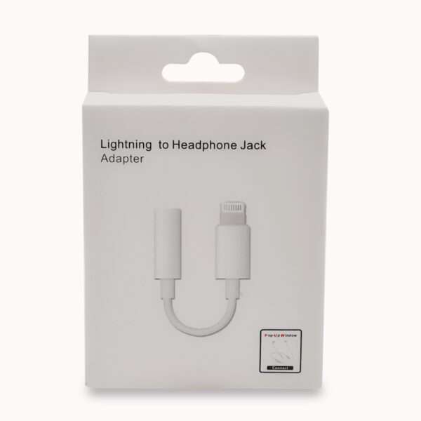 CABLE ADAPTADOR IPHONE LIGHTNING A SPICA 3.5MM BLANCO (JTADAP069) - Image 3
