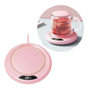 BASE CALENTADORA PARA TAZAS USB ROSA (JTBAZ377ROS)
