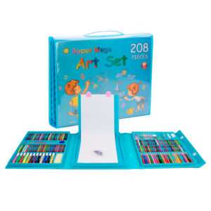 SET KIT DE ARTE 208 PIEZAS MALETA DIDACTICA AZUL (JTJUG314AZU)