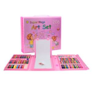 SET KIT DE ARTE 208 PIEZAS MALETA DIDACTICA ROSADA (JTJUG314ROS)
