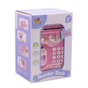 ALCANCIA INFANTIL CON NUMEROS LUZ Y SONIDO ROSADO (JTJUG318UNI)
