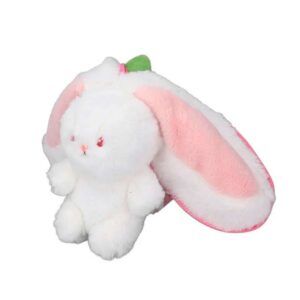 PELUCHE CONEJO CON CIERRE CUBIERTO POR FRUTILLA ROSADA (JTJUG331)