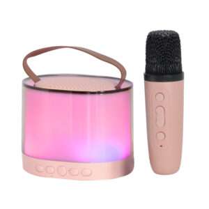 PARLANTE PORTATIL CON 1x MICROFONO INALAMBRICO ROSADO (JTPAR995ROS)