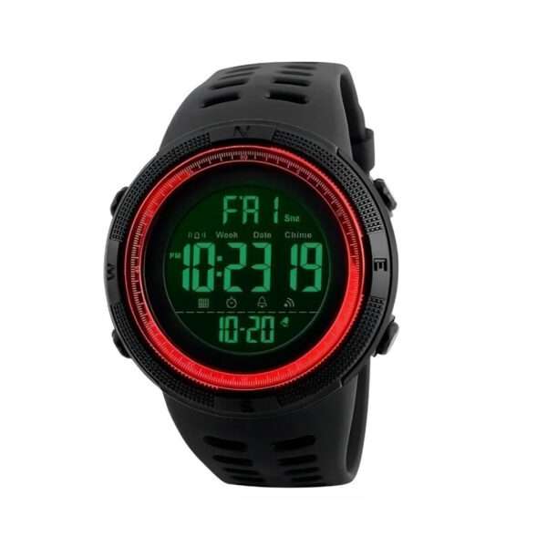 RELOJ PULSERA DIGITAL DEPORTIVO ROJO CON NEGRO (JTACCEL342ROJ)