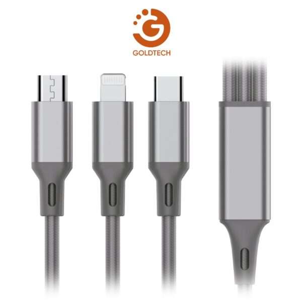 MULTICABLE GOLDTECH 3 EN 1 MICRO/ IPHONE/TIPO C (JTCABL401)