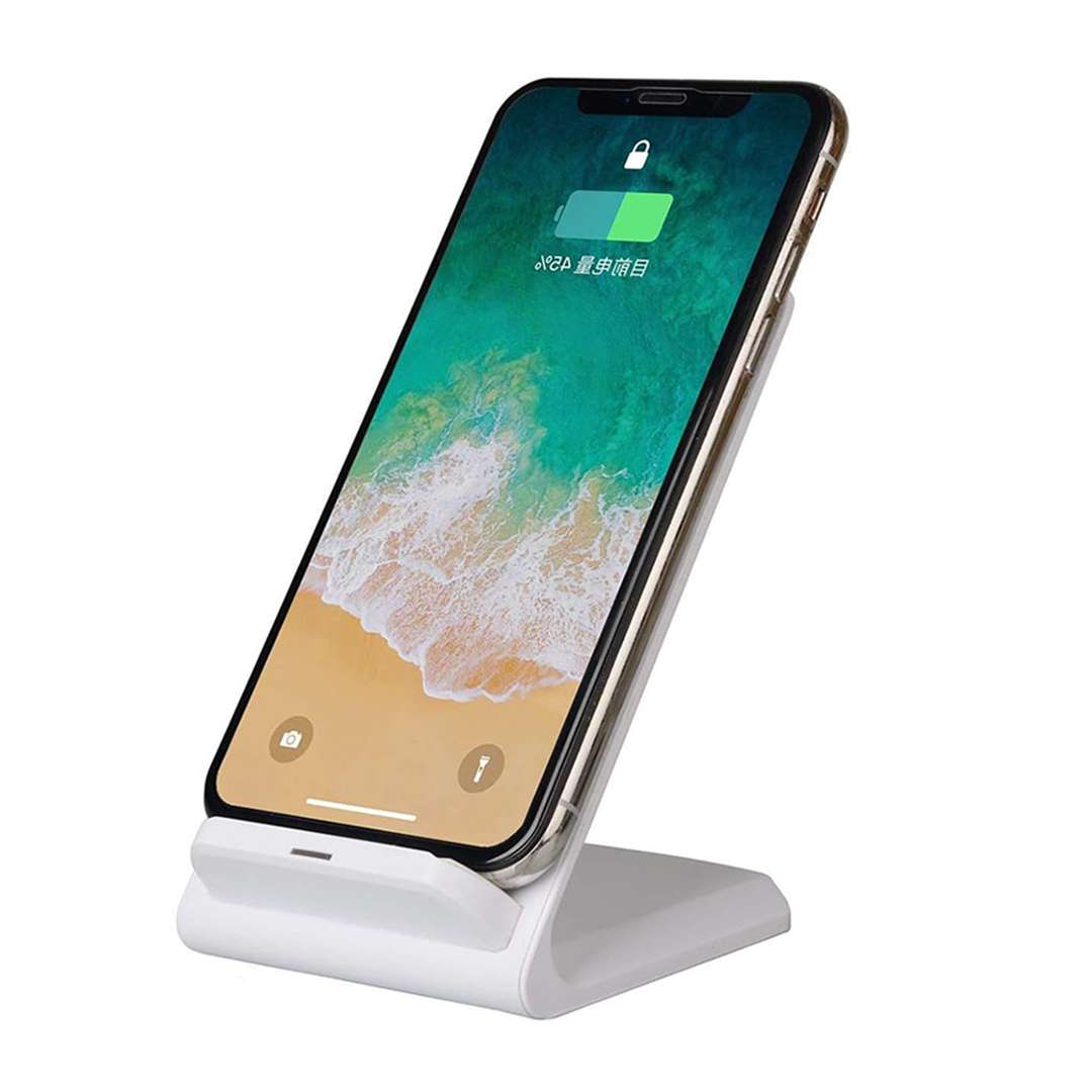 CARGADOR Y SOPORTE INALAMBRICO PARA CELULAR QI 15W BLANCO (JTCARG120) - Image 2