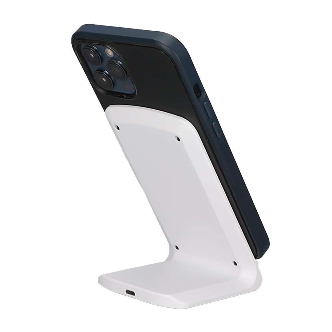 CARGADOR Y SOPORTE INALAMBRICO PARA CELULAR QI 15W BLANCO (JTCARG120) - Image 3