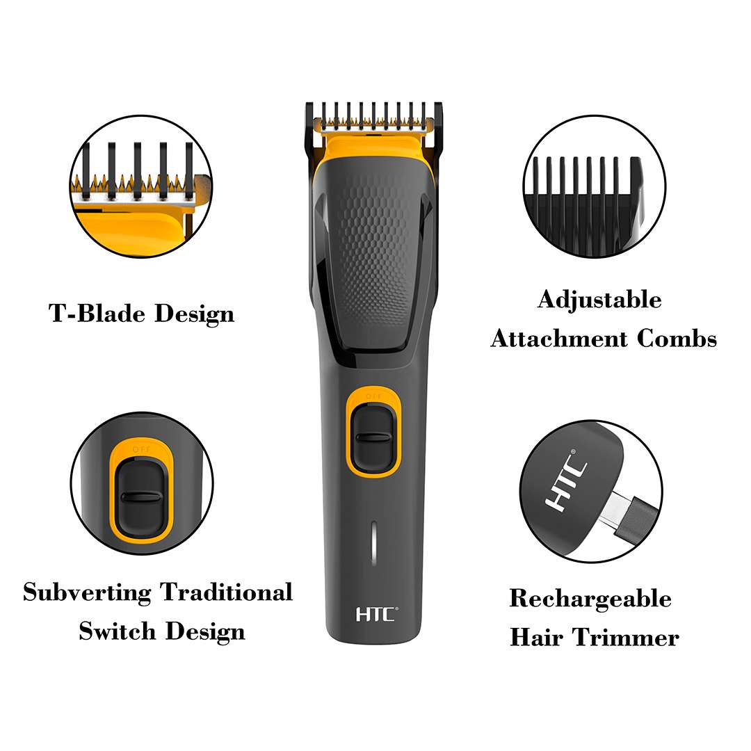 CORTA PELO BARBA INALAMBRICA HTC AT-509 NEGRO (JTELEC177) - Image 2
