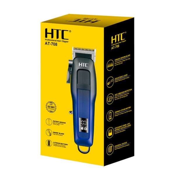 CORTA PELO INALAMBRICA HTC AT-708 USB AZUL CON NEGRO (JTELEC194) - Image 4