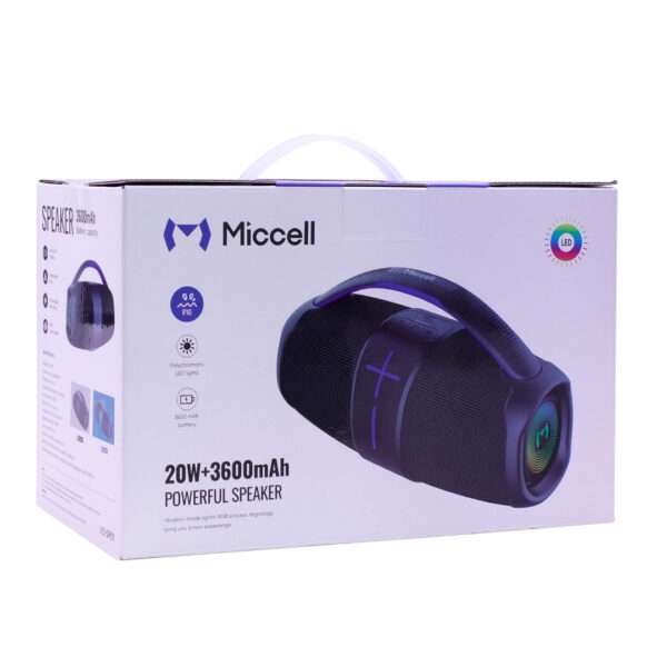 PARLANTE PORTATIL BT MICCEL VQ-SP01 RGB 20W NEGRO (JTMICC045) - Image 4