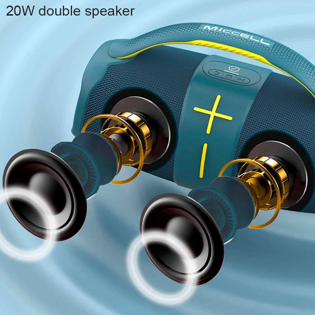 PARLANTE PORTATIL  BT MICCELL VQ-SP01 20W RGB AZUL (JTMICC046) - Image 3