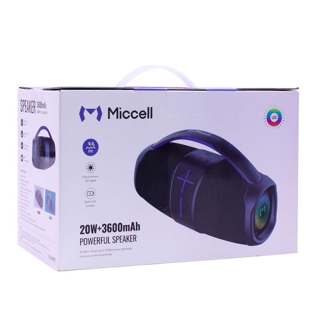 PARLANTE PORTATIL  BT MICCELL VQ-SP01 20W RGB AZUL (JTMICC046) - Image 4