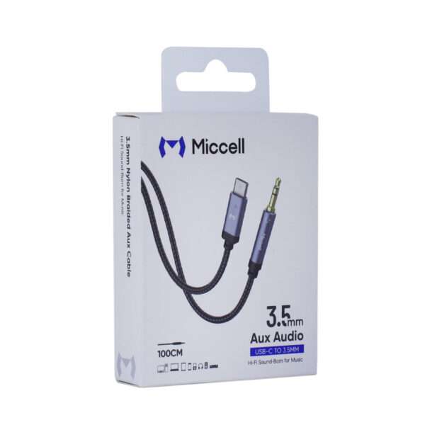 CABLE TIPO C A 3.5MM MICCELL VQ-AUX002 GRIS (JTMICC076)