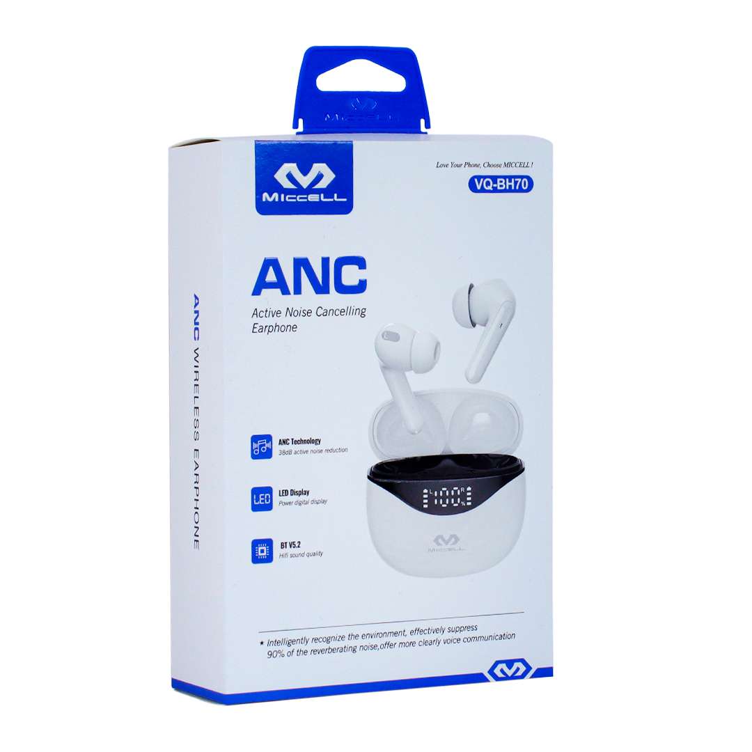 AURICULAR BT TWS MICCELL VQ-BH70 ANC BLANCO (JTMICC084) - Image 3
