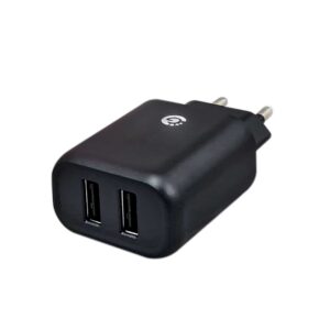 CARGADOR ADAPTADOR GOLDTECH 2X USB 12W NEGRO (JTSTAND002)