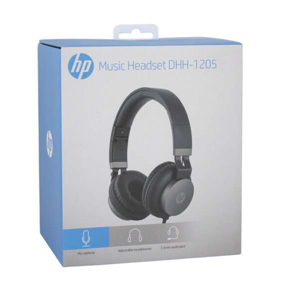 VINCHA AURICULAR CABLEADO DHH-1205 HP NEGRO (JTAUR450) - Image 3
