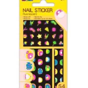 STICKERS PARA UÑAS FLUORESCENTE COOKIE (JTBABYAV032)