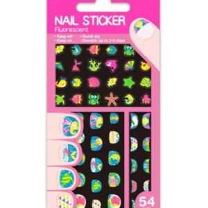 STICKER PARA UÑAS FLUORESCENTE OCEAN (JTBABYAV033)