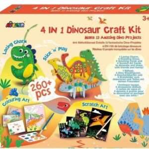 SET DE ARTE Y MANUALIDADES KIT CRAFT 4 EN 1 DINOSAURIOS (JTBABYAV060)