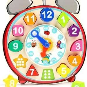 RELOJ DE MADERA DIDACTICO (JTBABYQJ6017)