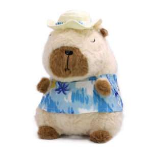 PELUCHE CAPIBARA CON CAMISA Y SOMBRERO AZUL (JTJUG329AZU)