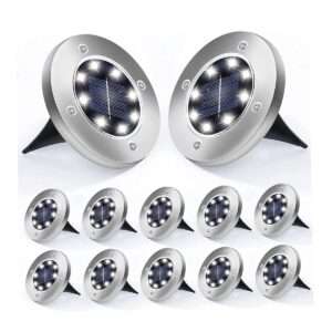 LUZ SOLAR PARA JARDIN 8 LEDS X4 (JTLAMP093)
