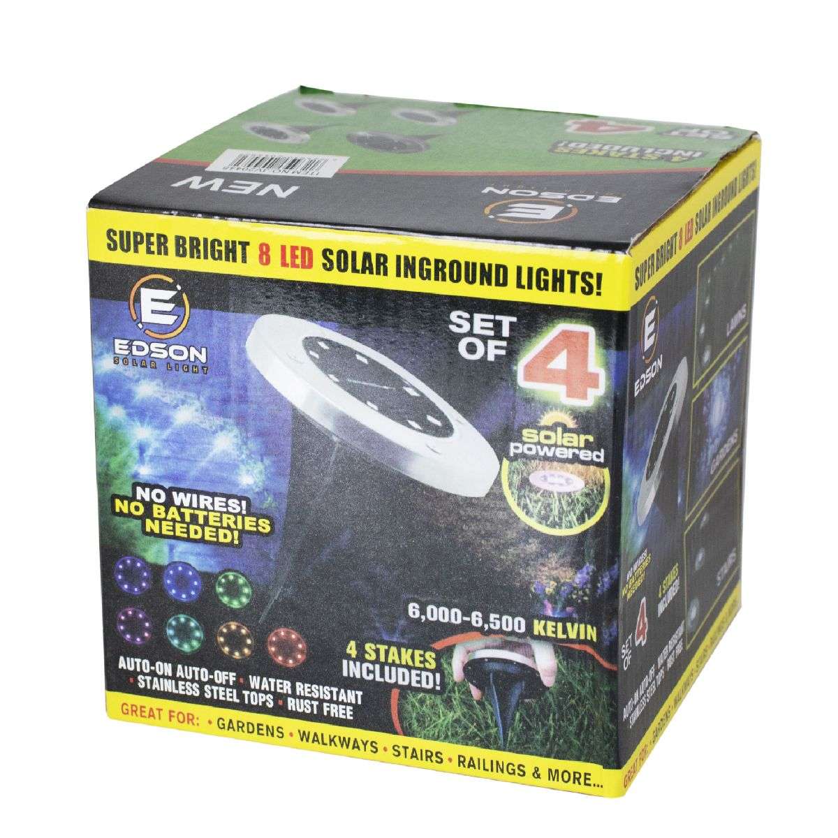 LUZ SOLAR PARA JARDIN 8 LEDS X4 (JTLAMP093) - Image 4