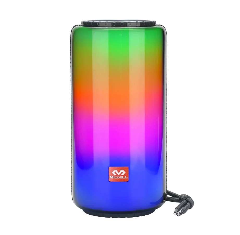 PARLANTE PORTATIL BT MICCELL VQ-SP27 RGB CON RADIO NEGRO (JTMICC109)