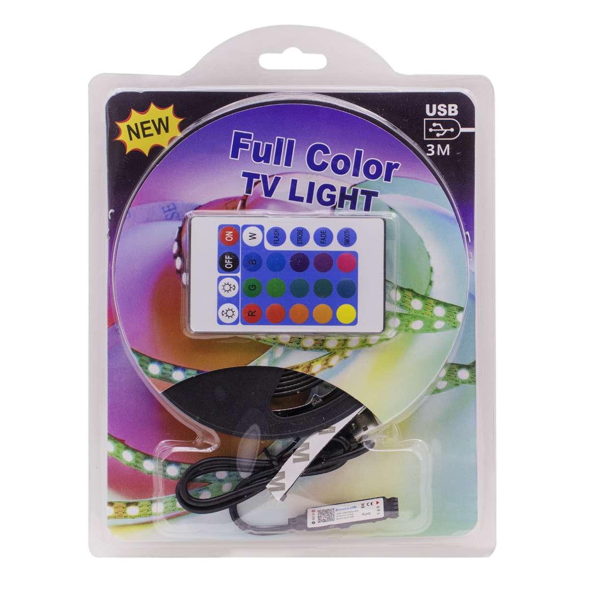 ROLLO LED 5050 RGB 3M USB BLUETOOTH CON CONTROL REMOTO (JTRLED047)