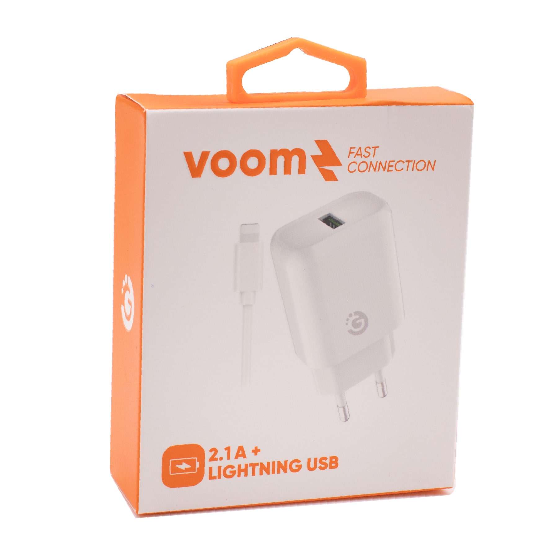 CARGADOR GOLDTECH USB + CABLE IPHONE 2.1A 1M BLANCO (JTCARG505) - Image 2