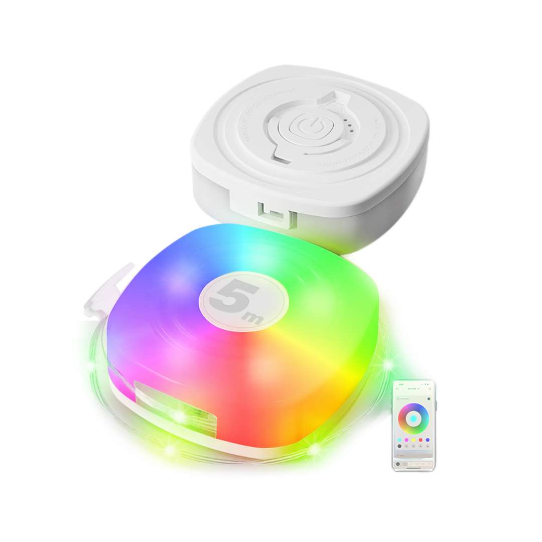 ROLLO LED RGB RETRACTIL 5M RECARGABLE BLUETOOTH CON APP (JTFIEST134)