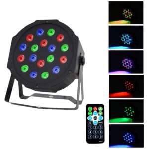 FOCO DE LUZ 18 LED RGB DMX AUDIORITMICO (JTFIEST140)