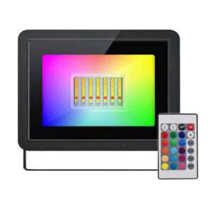 REFLECTOR FOCO LED RGB CON CONTROL REMOTO 20W IP66 (JTFOC039)