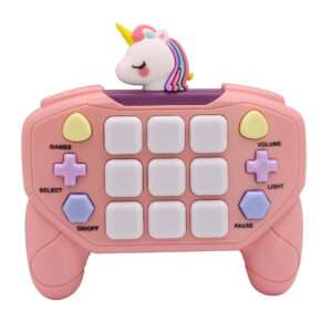 CONSOLA DE EMPUJE RAPIDO LUZ Y SONIDO UNICORNIO ROSADO (JTJUG337ROS)