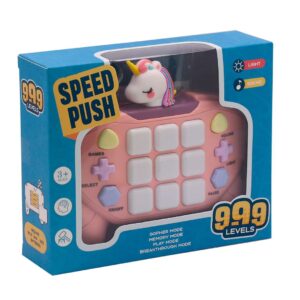 CONSOLA DE EMPUJE RAPIDO LUZ Y SONIDO UNICORNIO ROSADO (JTJUG337ROS)